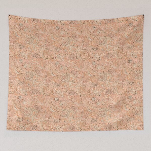 Item preview, Soft Peach Paisley Pattern designed and sold by kansaikate.