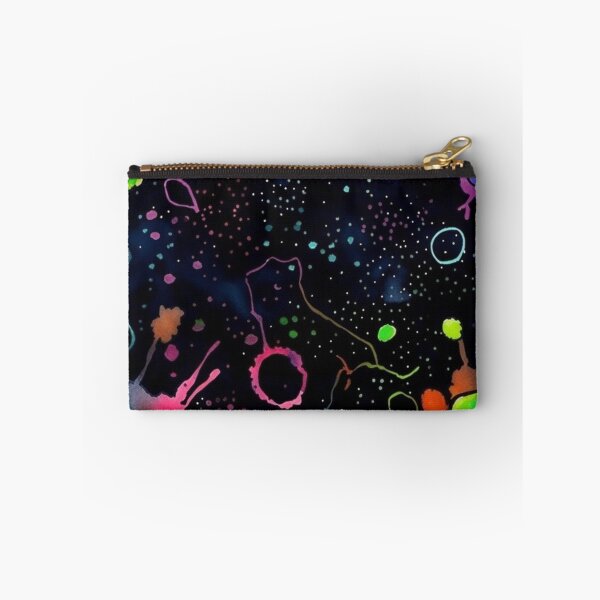 Item preview, Splattered water color on a black background designed and sold by artfullyprompt.