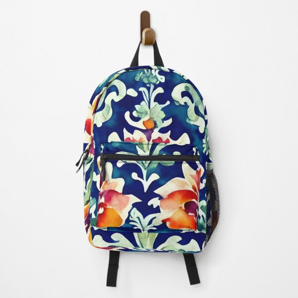 Item preview, Colorful damask pattern, watercolor baroque floral designed and sold by patterncrow.