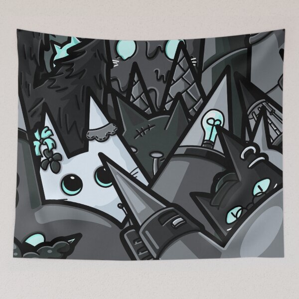 Item preview, Copy of Monochrome Cats Doodle - Cat Ears; Cat Eyes; Spikes and Whiskers designed and sold by ooorwaaa.