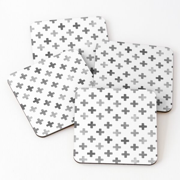 Item preview, Grey Swiss Cross Pattern - Gray and White Crosses designed and sold by inspirationzgal.