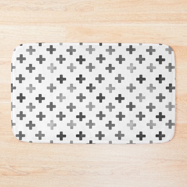 Item preview, Grey Swiss Cross Pattern - Gray and White Crosses designed and sold by inspirationzgal.