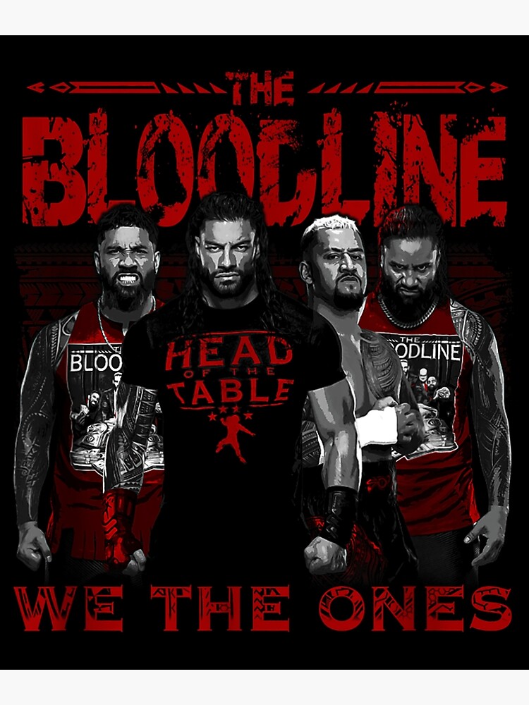Disover Wrestling Entertainment The Bloodline We The Ones Photo Group Shot Premium Matte Vertical Poster