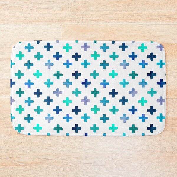 Item preview, Blue Swiss Cross Pattern - Blues and White Crosses designed and sold by inspirationzgal.