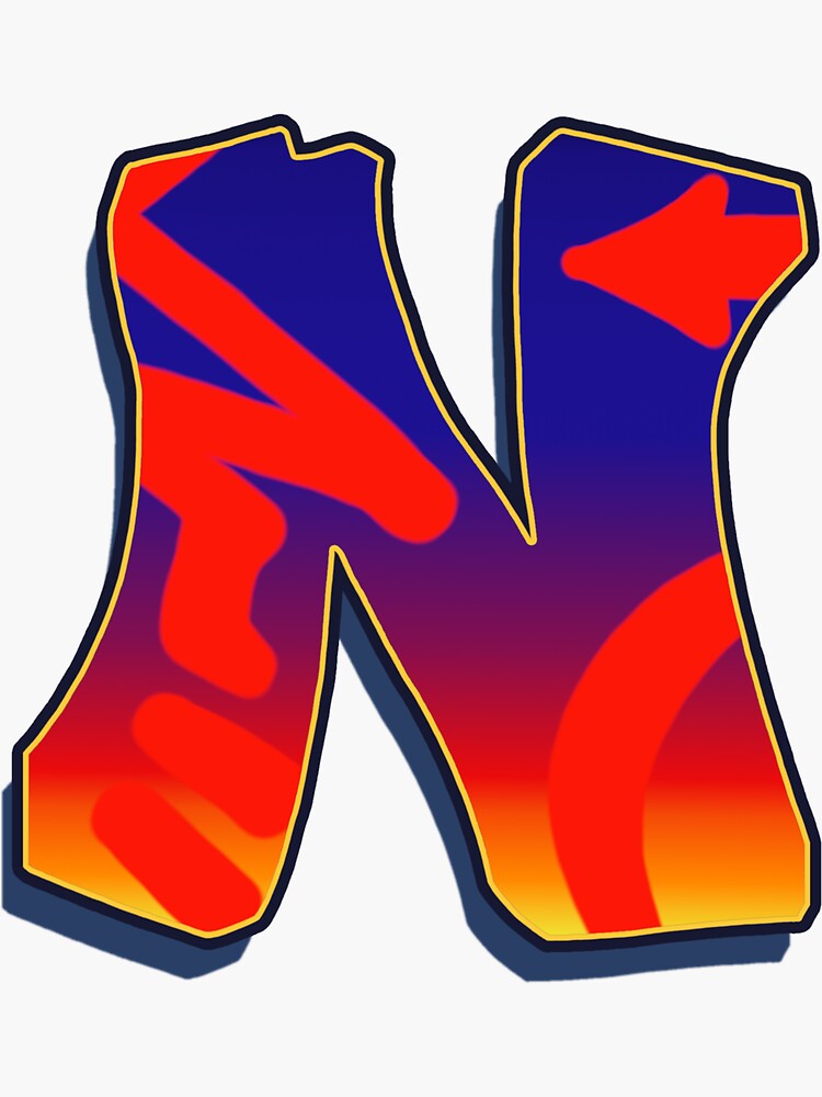 "Letter N - Night Sky" Sticker for Sale by Dmitri-Art | Redbubble