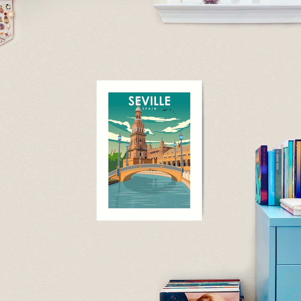 Seville Spain Vintage Minimal Retro Travel Poster | Poster