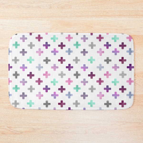 Item preview, Purple Pink Swiss Cross Pattern - Girly Crosses on White designed and sold by inspirationzgal.