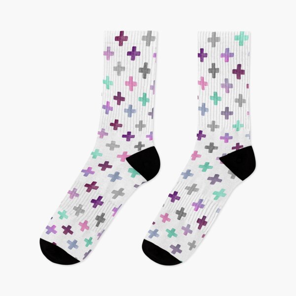 Item preview, Purple Pink Swiss Cross Pattern - Girly Crosses on White designed and sold by inspirationzgal.