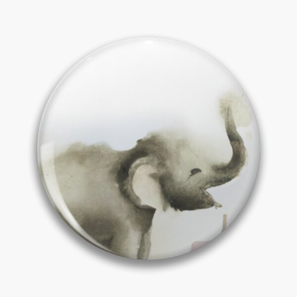 Item preview, The happy elephant - watercolor designed and sold by The Iconic Minimalist.