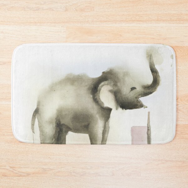 Item preview, The happy elephant - watercolor designed and sold by The Iconic Minimalist.