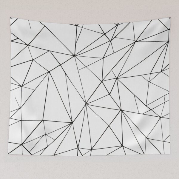 Item preview, Geometric Black & White Line Pattern designed and sold by donlmartino.
