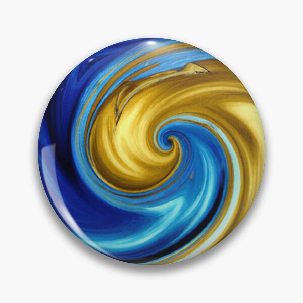Item preview, Flowing colors of blue and gold designed and sold by The Iconic Minimalist.