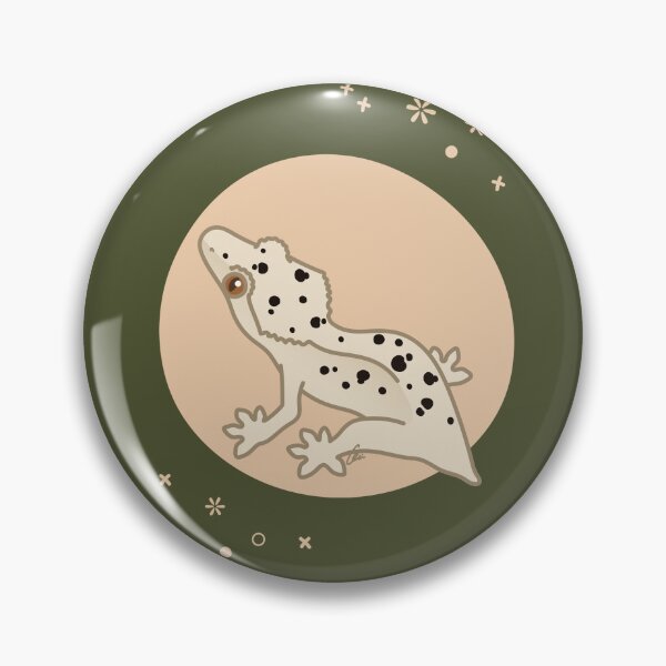 Item preview, White Dalmatian Crested Gecko - Cute Crestie Original Illustration designed and sold by anacecilia.