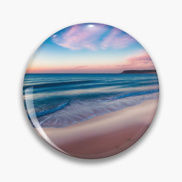 Item preview, A Peaceful Shoreline With The Waves Lapping Against The Pristine Sand Ai Generated Art designed and sold by AiGens.
