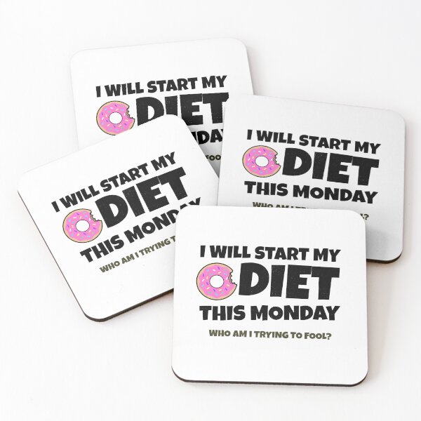 Item preview, I Will Start My Diet This Monday designed and sold by crazydotdesigns.