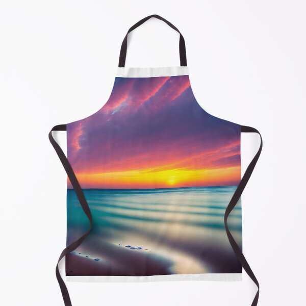 Item preview, An Idyllic Beach With The Sun Reflecting Off The Glass-like Surface Of The Ocean Ai Generated Art designed and sold by AiGens.