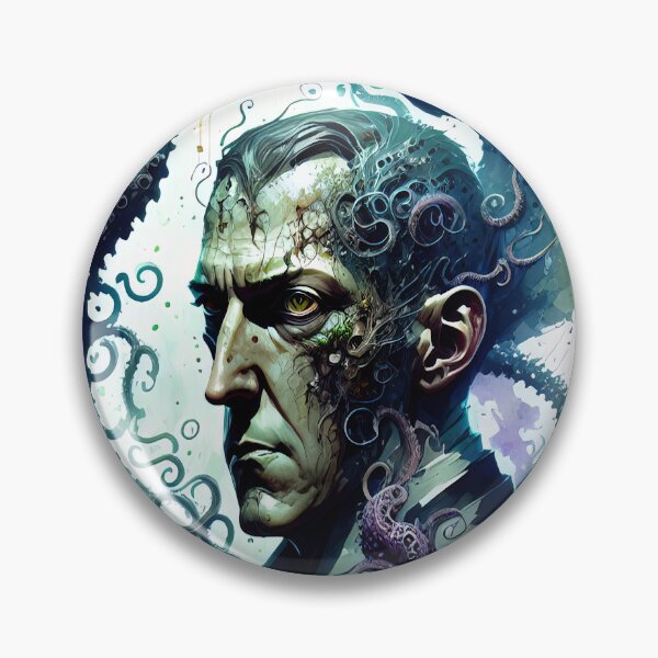 Item preview, H.P. Lovecraft portrait in watercolor designed and sold by IkonixArt.