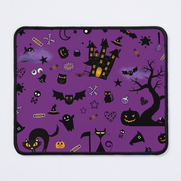 Item preview, Halloween Season Creepy Cute Black Cats Pattern designed and sold by SoccaTamam.