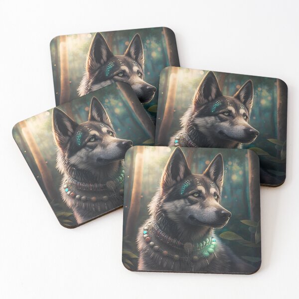 Item preview, Wolfdog In Enchanted Forest designed and sold by Nocturne  Paws.