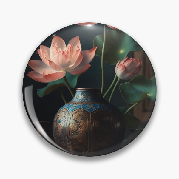 Artikelvorschau, Lotus Flowers in pot Wall Art, interior, Spiritual Wall Art, Zen, Spa - 15 entworfen und verkauft von jetaiart.