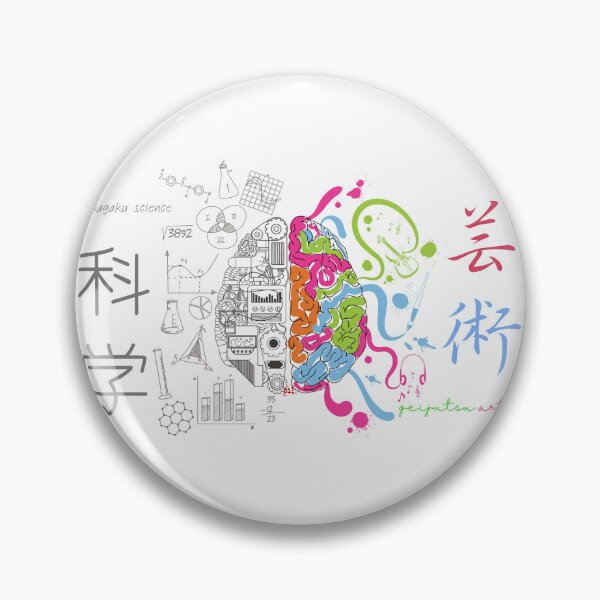 Item preview, One Brain Science and Art - in Japanese: Kagaku & Geijutsu designed and sold by royumi.