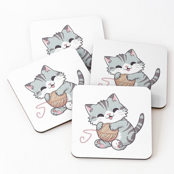 Item preview, Cute Cat Playing with a Ball of String designed and sold by RockingPandS.