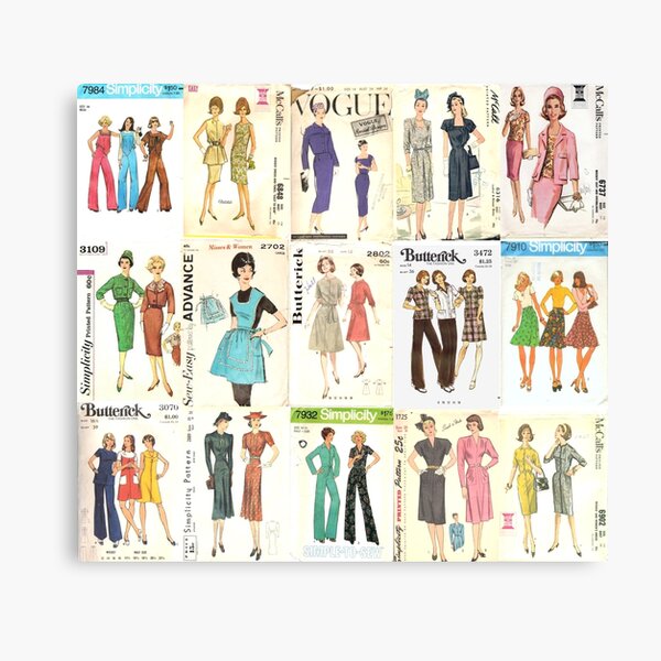 Vintage Sewing Patterns 2 Canvas Print