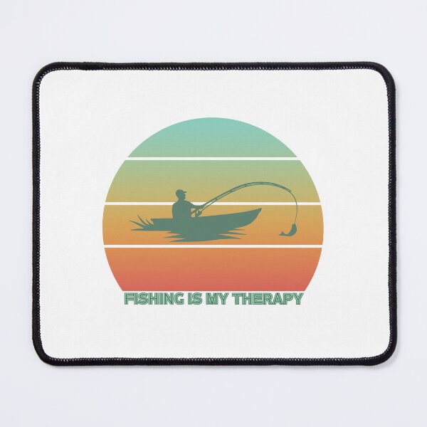 Item preview, Fishing is My Therapy Retro Sunset designed and sold by Print-A-Joke.