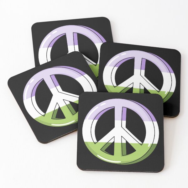Item preview, Genderqueer Pride Peace Sign designed and sold by everything4eva.