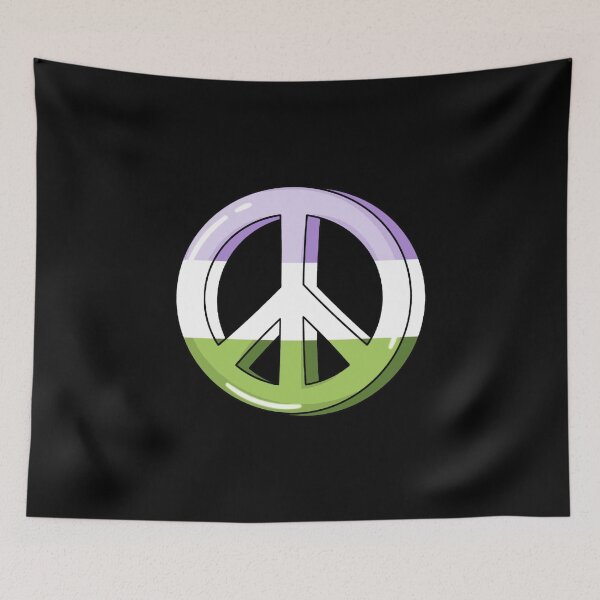 Item preview, Genderqueer Pride Peace Sign designed and sold by everything4eva.