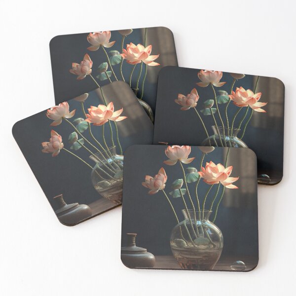 Aperçu de l'œuvre Lotus Flowers in pot Wall Art, interior, Spiritual Wall Art, Zen, Spa - 21 créée et vendue par jetaiart.