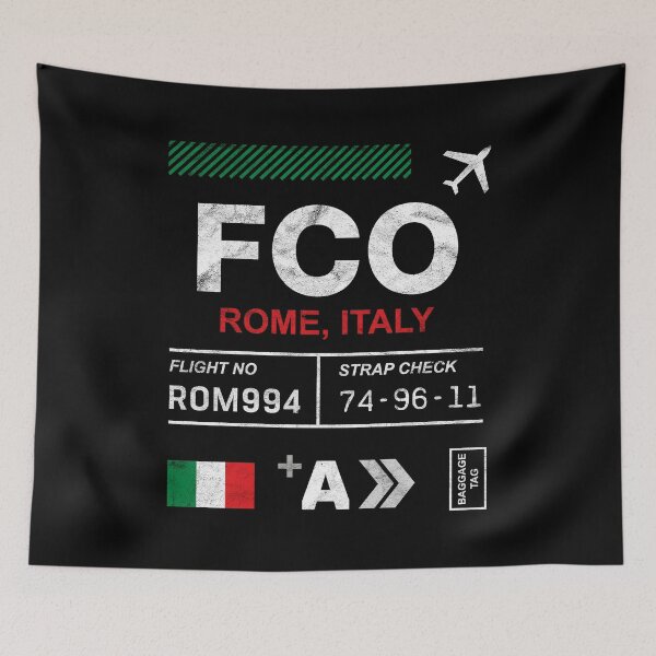 Artikelvorschau, Rome airport tag entworfen und verkauft von PaulSDesign.