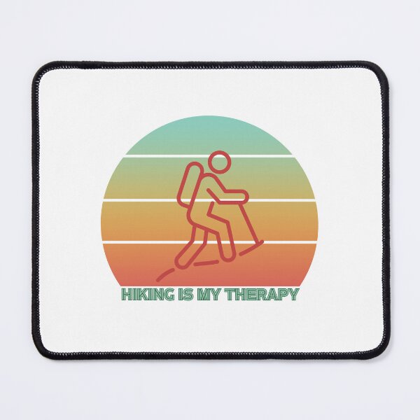 Item preview, Hiking is My Therapy Retro Sunset designed and sold by Print-A-Joke.