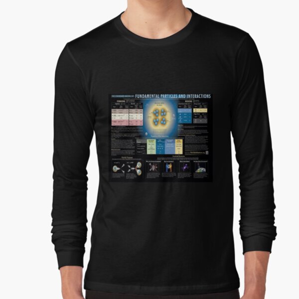 The Standard Model of Fundamental Particles and #Interactions - #Physics #StandardModel #FundamentalParticles Long Sleeve T-Shirt