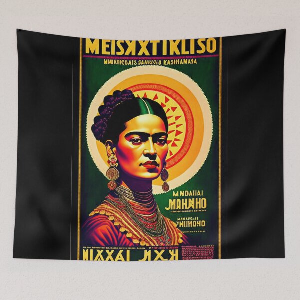 Item preview, Frida Kahlo Mexican Vintage Poster designed and sold by KALEIDOSCOPE UK.