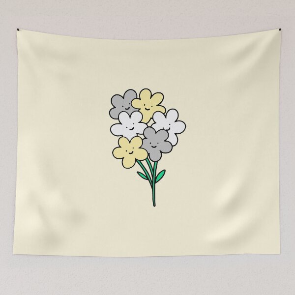 Item preview, Subtle Demigender Pride Flowers designed and sold by everything4eva.