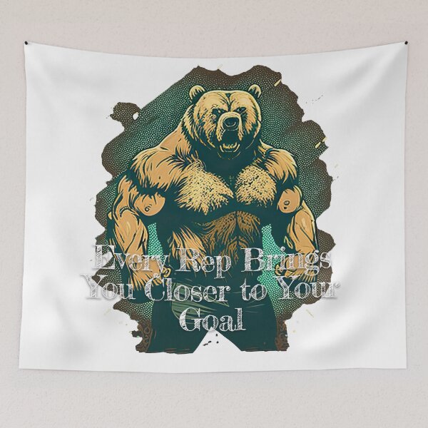 Item preview, Every Rep Brings You Closer to Your GoalDesignBodybuilding Fitness Gym Workout Exercise Merch Print Design designed and sold by tengamerx.