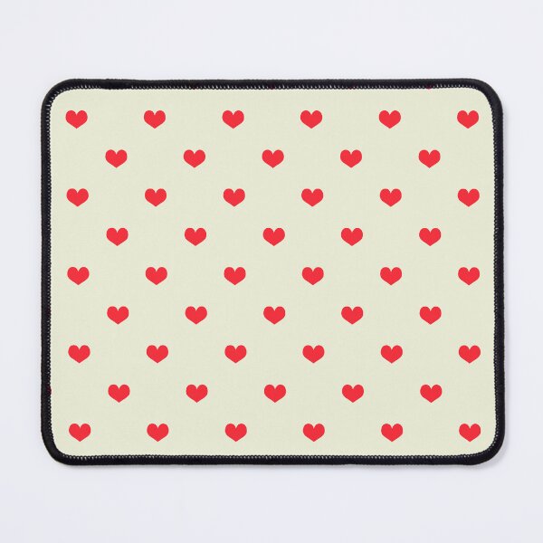 Item preview, Red hearts on cream polka dot style designed and sold by TheScraggyBeard.