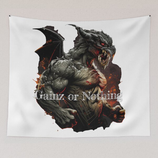Item preview, Gainz or NothingDesignBodybuilding Fitness Gym Workout Exercise Merch Print Design designed and sold by tengamerx.