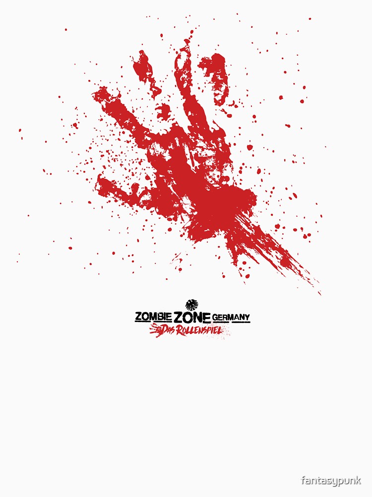 Thumbnail 7 of 7, Classic T-Shirt, Bloody Handprint - Zombie Zone Germany designed and sold by fantasypunk.