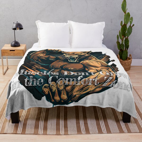 Item preview, Muscles Don't Grow in the Comfort ZoneDesignBodybuilding Fitness Gym Workout Exercise Merch Print Design designed and sold by tengamerx.