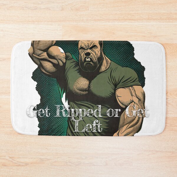 Item preview, Get Ripped or Get LeftDesignBodybuilding Fitness Gym Workout Exercise Merch Print Design designed and sold by tengamerx.