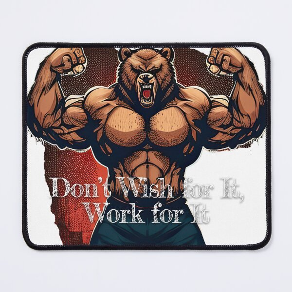 Item preview, Don't Wish for It, Work for ItDesignBodybuilding Fitness Gym Workout Exercise Merch Print Design designed and sold by tengamerx.