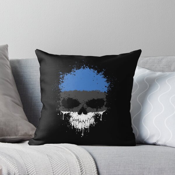 Item preview, Chaotic Estonian Flag Splatter Skull designed and sold by JeffBartels.