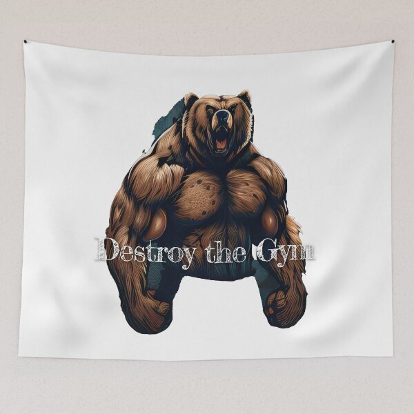 Item preview, Destroy the GymDesignBodybuilding Fitness Gym Workout Exercise Merch Print Design designed and sold by tengamerx.