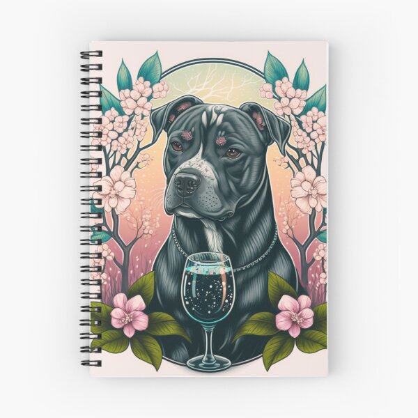 Item preview, Staffy Enjoys A Drink designed and sold by Nocturne  Paws.