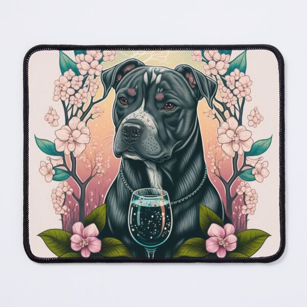 Item preview, Staffy Enjoys A Drink designed and sold by Nocturne  Paws.
