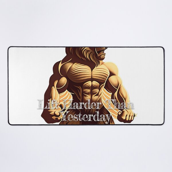 Item preview, Lift Harder Than YesterdayDesignBodybuilding Fitness Gym Workout Exercise Merch Print Design designed and sold by tengamerx.