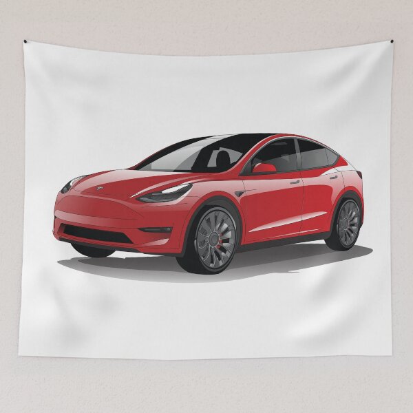 Item preview, Tesla Model Y Original Fan Art serial number: TMY002R designed and sold by valrusc.