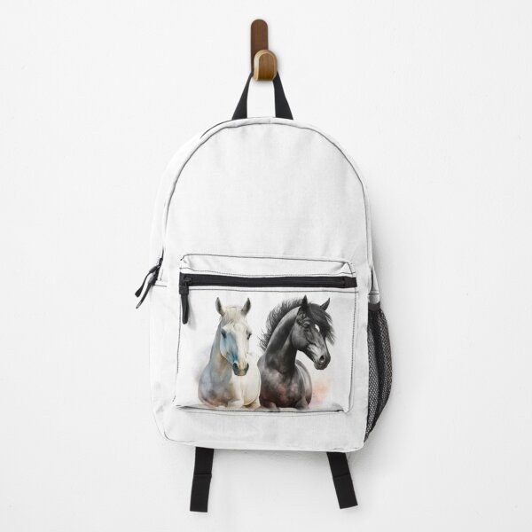 Item preview, Black and White Beautiful Horses Wall Art Home Decor Painting Artwork designed and sold by adlydesigns.